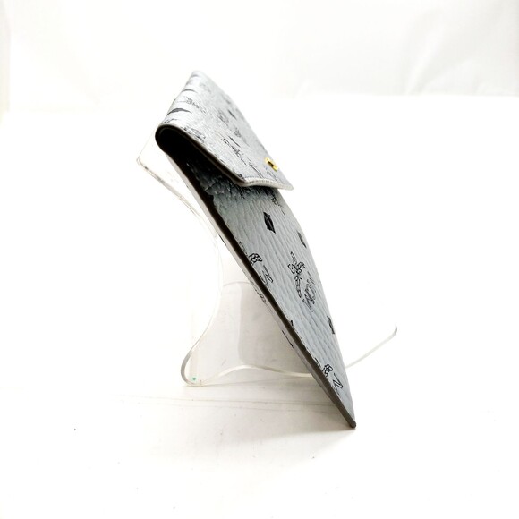 No Tariff Mcm Clutch Bag Silver Pvc #198881M24B - Picture 3 of 16